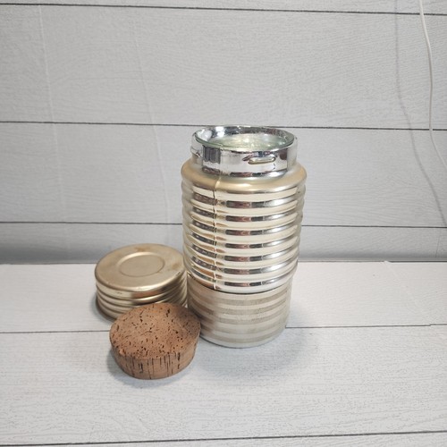Vintage ribbed glass and metal - vintage,