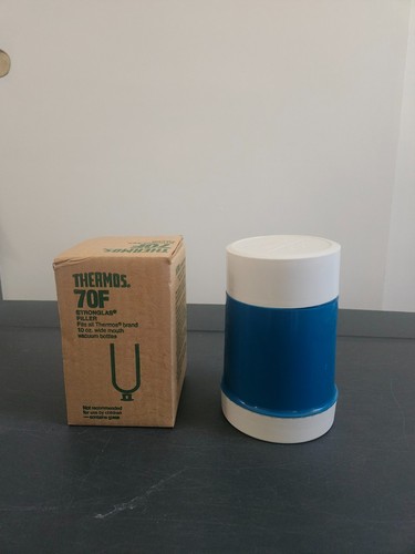 Vintage blue thermos - blue,